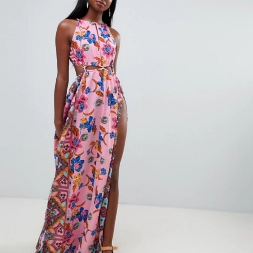 ASOS Tall Beach Summer Floral Maxi Dress US Size 6